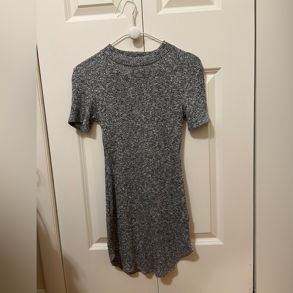 Grey body con dress mid length size xs